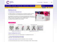 Cancer Research UK Wedding Favours website