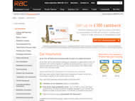 RAC Car insurance website
