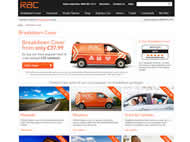 RAC Breakdown website