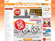 Wiggle Online Cycle Shop website